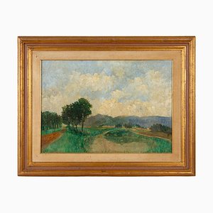 R Hellings, Impressionist Landscape, Oil Painting, Framed