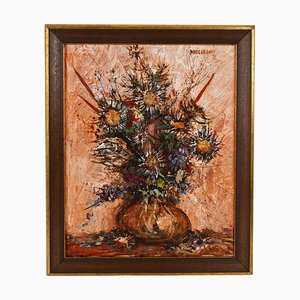 Dutch Artist, Still Life with Flowers, Oil Painting, Framed