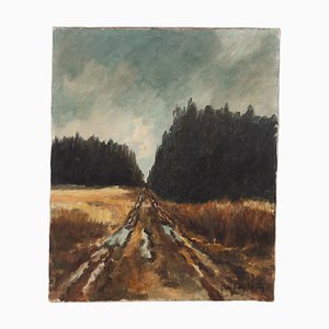 Belgian Artist, Impressionist Woodland Landscape, Oil Painting