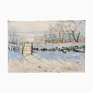 After Monet, Winterscape, Oil Painting
