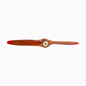 Art Deco French Mahogany Plane Propeller Barometer