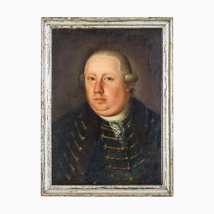 French Artist, Portrait of a Gentleman, Oil Painting, 18th Century, Framed