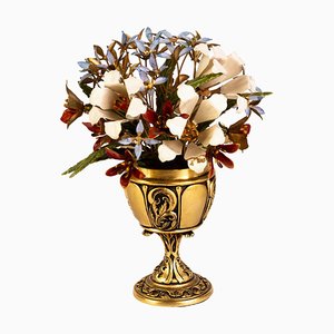 The Imperial Russian Faberge Enamel Flowers Bouquet by Franklin Mint