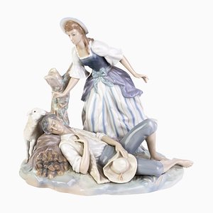 Gruppo di figure modello 4760 Rest in the Country in porcellana di Lladro