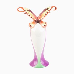 Porcelain Butterfly Vase by Jen Woo for Franz