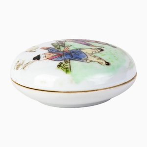 Chinese Republic Period Famille Rose Porcelain Lidded Box