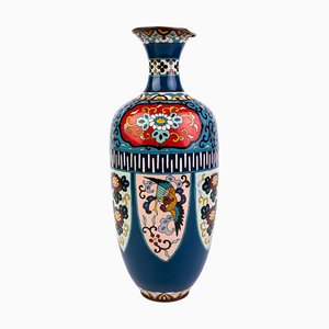 19th Century Meiji Japanese Enamel Cloisonne Vase