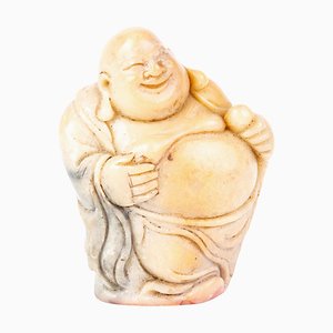 Chinesischer Qing Buddha aus Speckstein, 19. Jh.