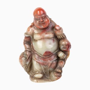 Chinese Soapstone Buddha Carving Desk Seal Sculpture, 19th Century