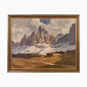 Max Pistorius, Large Austrian Mountains Landscape, Oil Painting