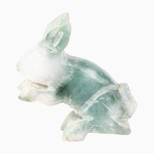 Chinese Carved Jade Rabbit Sculpture