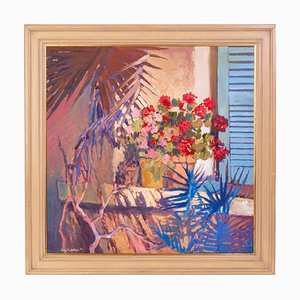 Hugh McNeil McIntyre, Flowers, Oil Painting, Framed