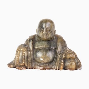 Buddha intagliato in pietra ollare, Cina, XIX secolo