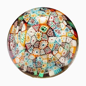 Mid-Century Italian Murano Glass Millefiori Designer Paperweight