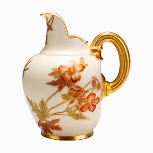 Brocca vittoriana in porcellana blush di Royal Worcester, 1885