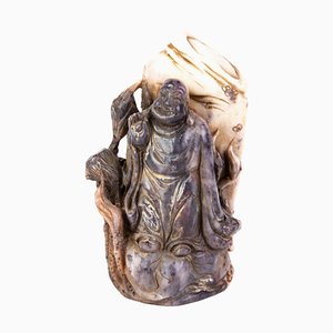 Scultura con sigillo di Buddha in pietra ollare, Cina, XIX secolo