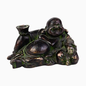 Chinese Gilded Bronze Laughing Buddha Sculpture