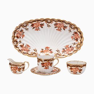Art Nouveau Miniature Tea or Coffee Service in Porcelain from Spode / Copeland, Set of 5