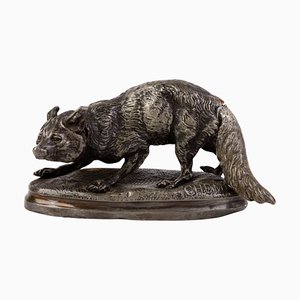 French Spelter Fox by Joseph Victor Chemin, 19th Century