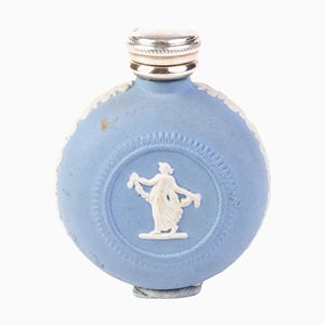 Neoclassical Jasperware Cameo Silver Top Scent Perfume Bottle from Wedgwood