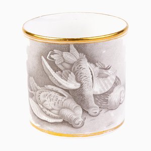 English Georgian Newhall Polychrome Porcelain Coffee Cup, 18th Century