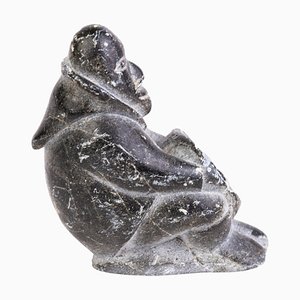 Canadian Inuit Man Stone Sculpture