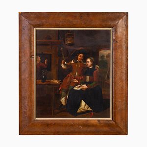 After Gabriel Metsu, Self Portrait, 1600s, Oil Painting, Framed