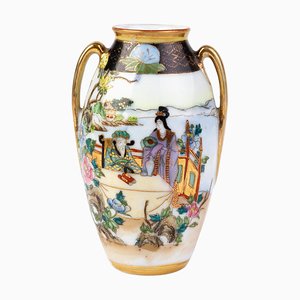 Vase Art Déco en Porcelaine de Noritake, Japon