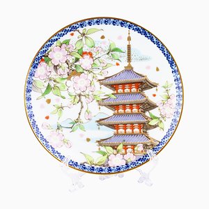 Japanese Porcelain Spring Pagoda Plate from Noritake
