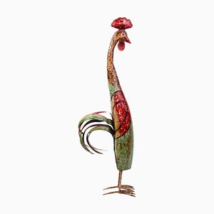 Coq Peint Interior Design Toleware Sculpture