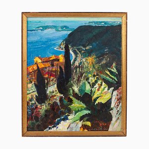 Armand Romainville, Cap Ferrat Exotic Garden, Oil Painting, Framed