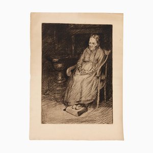 Jean Donnay, Seated Woman, Engraving