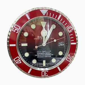 Oyster Perpetual Date Rote Submariner Wanduhr von Rolex