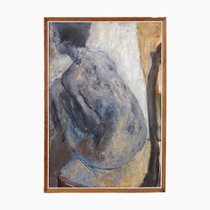 Polish School Artist, Bathing Nude, 1987, Oil Painting