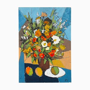 French Artist, Abstract Still Life, Oil Painting