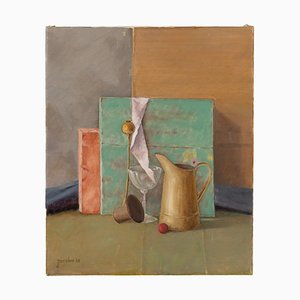 Abstract Still Life Composition, 1980s, Oil Painting