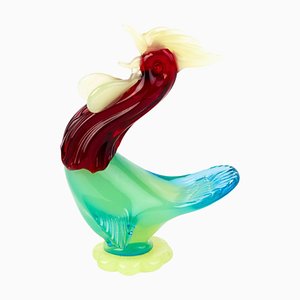 Venetian Murano Glass Sculpture Cockerel