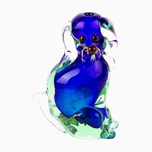 Venetian Murano Glass Sculpture Dog