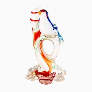 Venezianische Murano Glasskulptur Bird Spill Vase