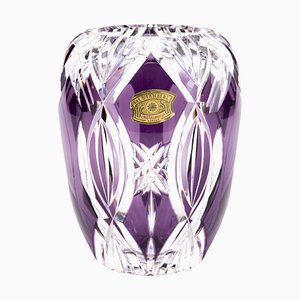 Art Deco Amethyst Crystal Glass Vase from Val St Lambert