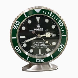 Oyster Perpetual Green Hulk Submariner Desk Clock from Rolex