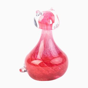 Maltese Glass Cat Sculpture Desk Paperweight