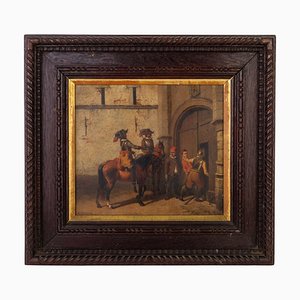Cavaliers, 19th Century, Oil Painting, Framed