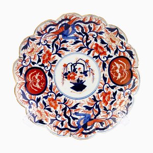 19th Century Meiji Japanese Imari Fine Hand-Painted Porcelain Plate