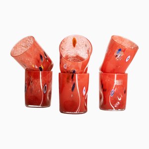 Modern Valentines Drinking Set from Ribes the Art of Glass, Set of 6
