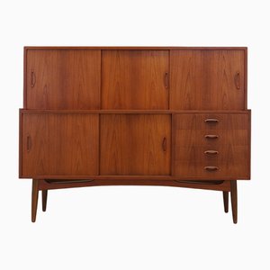 Dänisches Teak Highboard, 1960er