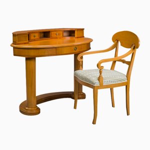 Biedermeier Dressing Table and Armchair from Selva, Italy, Set of 2