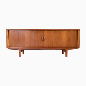 Danish Sideboard in Teak with Tambour Doors by Dyrlund, 1960s