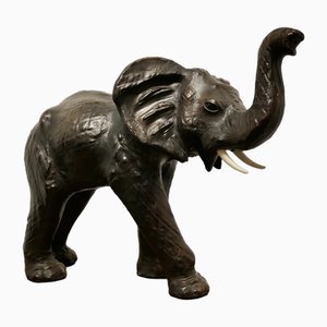 Arts and Crafts Elefantenmodell aus Leder, 1930