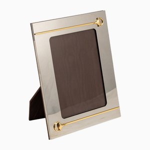 20th Century Silver Plated Photograph Frame from Gucci, Italy, 1980s